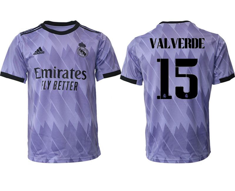 Men 2022-2023 Club Real Madrid away aaa version purple 15 Soccer Jersey